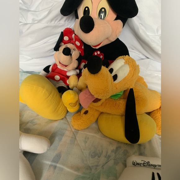 Disney stuffies Mickey Mouse, Minnie Mouse, Pluto Authentic Disney Toys - Picture 2 of 7